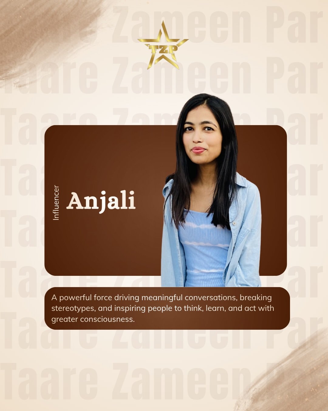 Meet Anjali 🌟 A powerful voice. A conscious force. Breaking stereotypes, starting meaningful co