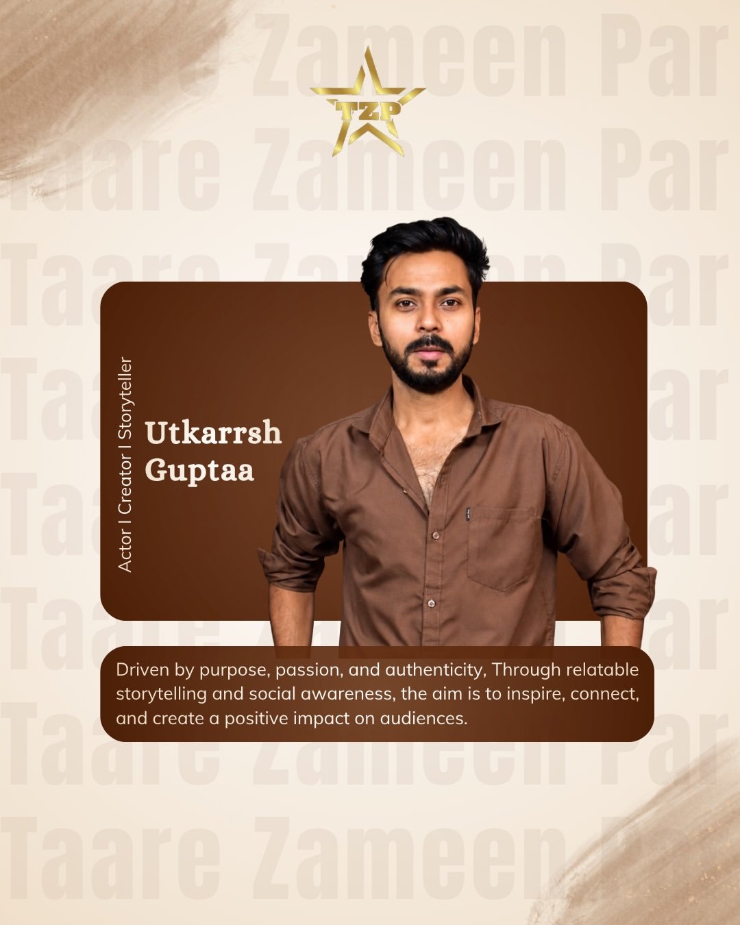 Meet Utkarrsh GuptaaActor - Creator - StorytellerDriven by purpose, passion, and authenticity.Th